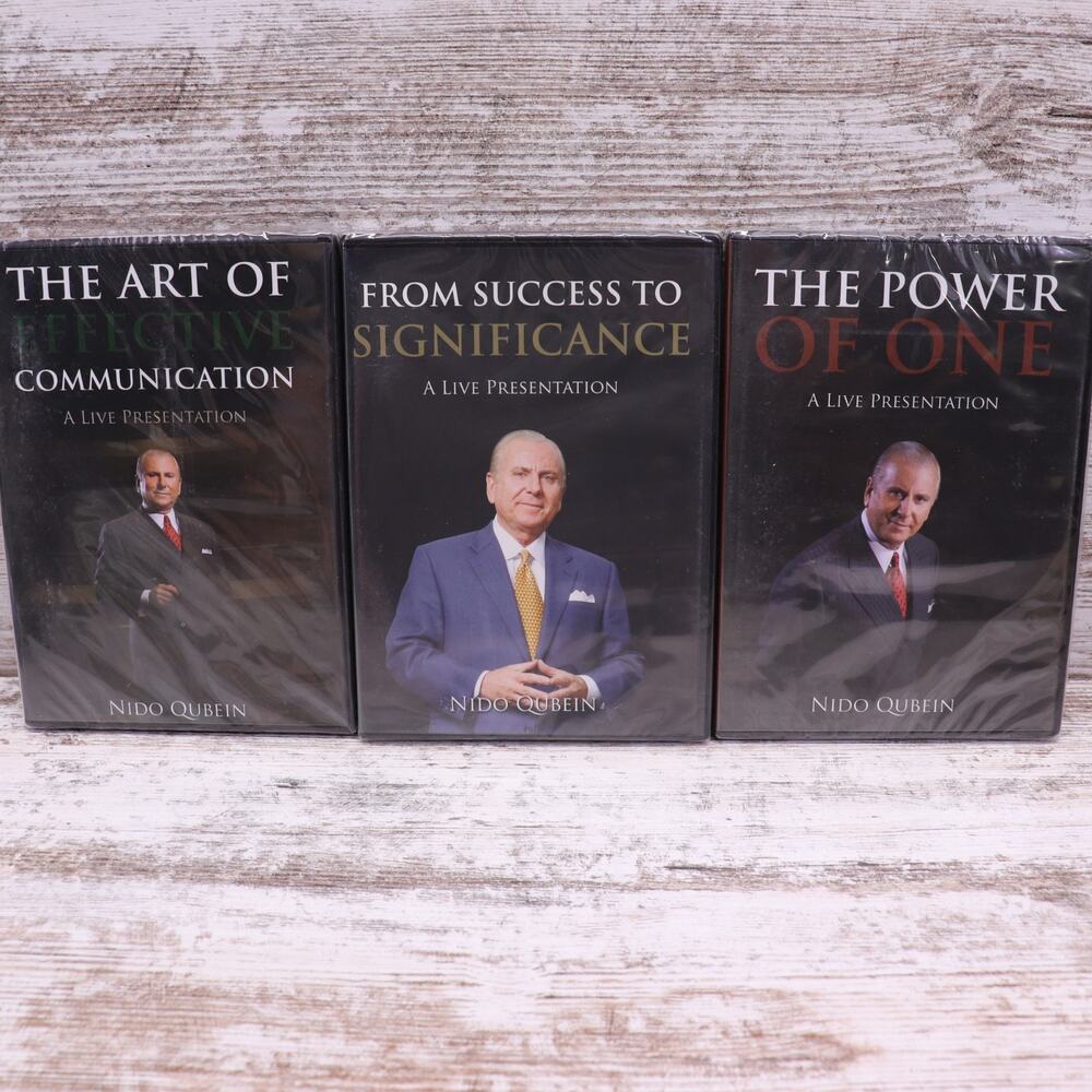Nido Qubein DVD Lot Art of Effective Communication, Power of One, From Success